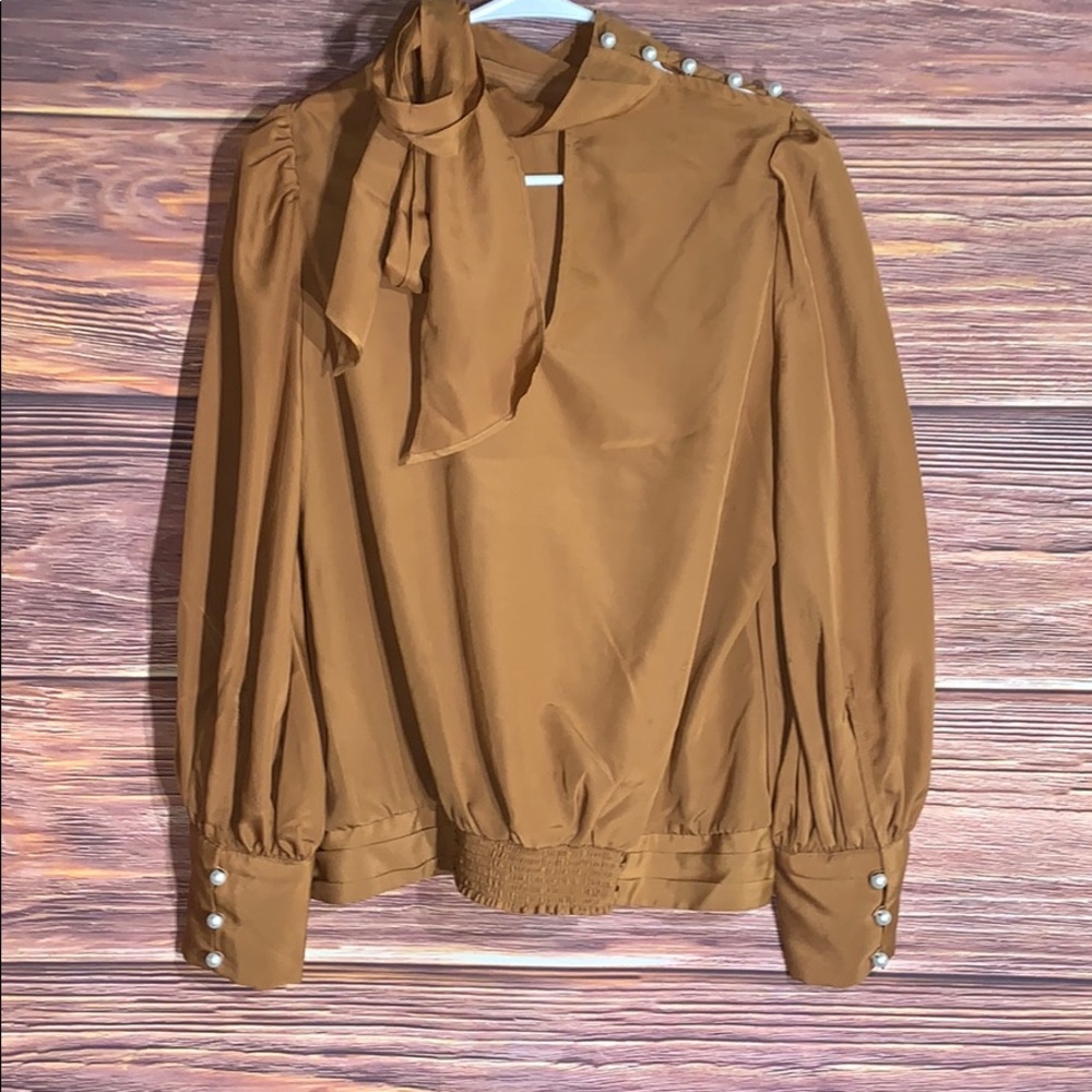 New York and company pussybow blouse